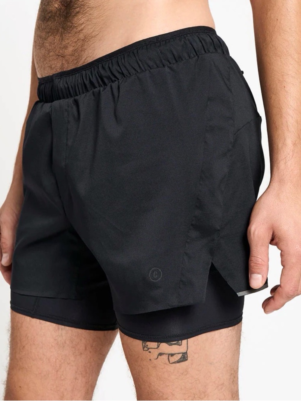 Ciele Mens DLYShort 5" Long Brief Lightweight Reflective Lined Running Shorts XL